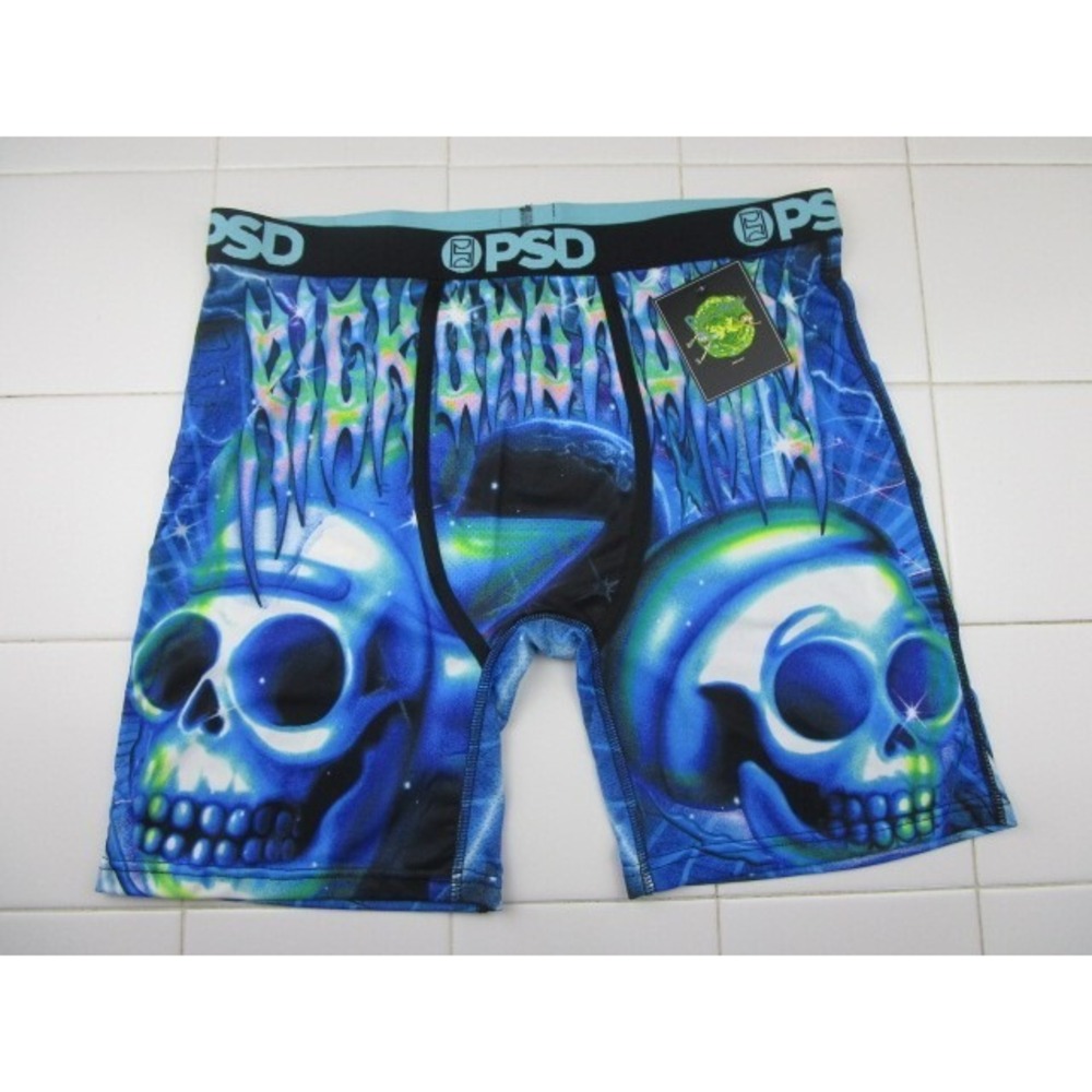 PSD Rick & Morty Skulls Men's Size XL Blue Underwear Boxer Briefs